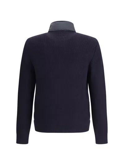 Belstaff Mens Dark Ink Circuiteer Padded Wool Blend Cardigan In Blue