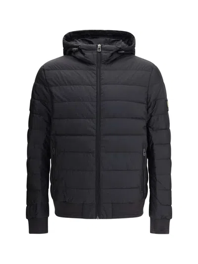 Belstaff Control Quilted Hooded Jacket In Black