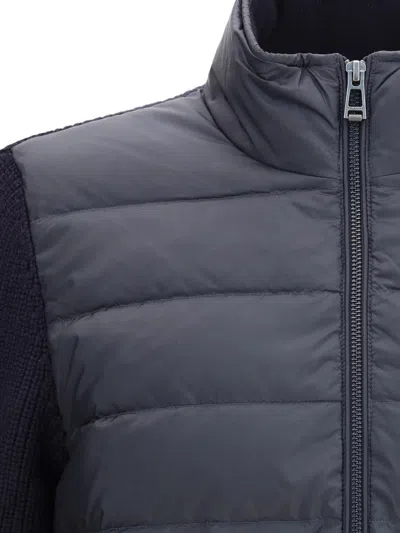 Belstaff Mens Dark Ink Circuiteer Padded Wool Blend Cardigan In Blue
