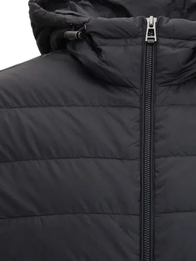 Belstaff Control Quilted Hooded Jacket In Black