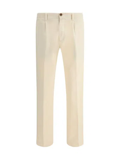 Germano 1952 Pleated Button-fastening Trousers In Neutral