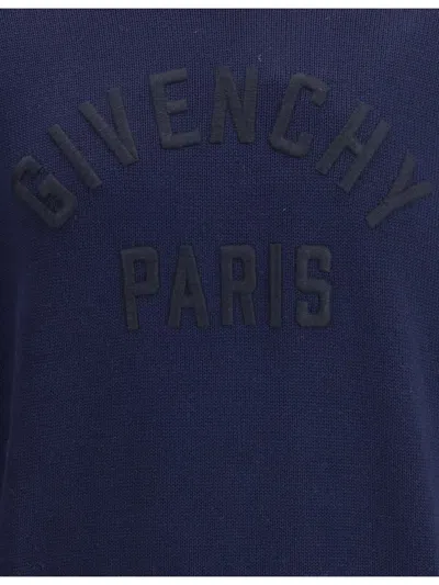 Givenchy Ribbed Turtleneck Jumper Cuffs Hem In Blue