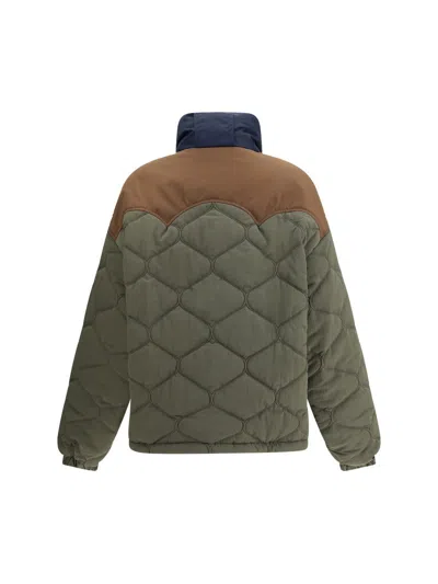 Marbell Quilted Colour-block Bomber Jacket In Multi