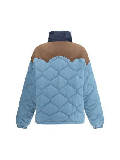 Marbell Double-breasted Down Jacket In Blue