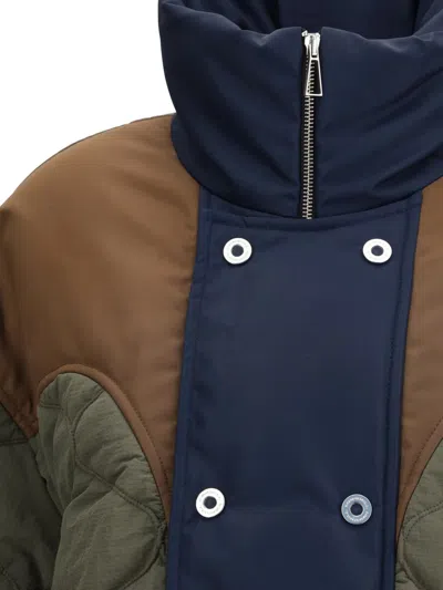 Marbell Quilted Colour-block Bomber Jacket In Multi