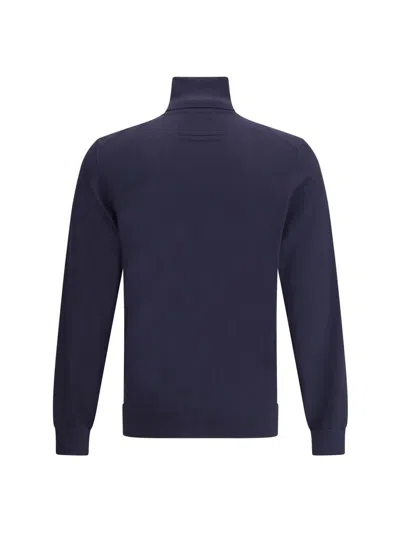 Zegna Cashmere Turtleneck Sweater In Blue