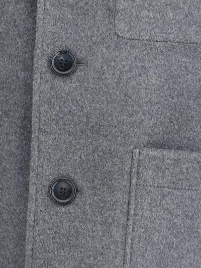 Ami Alexandre Mattiussi Ami Paris Men Boutonne Wool Jacket In Gray