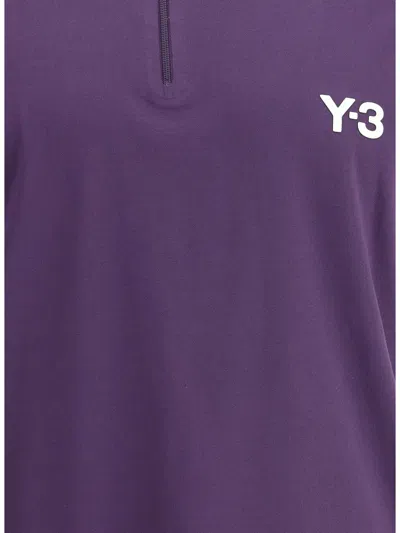 Y-3 Purple Us Open Tennis Freelift Zip Pro T-shirt In Purple