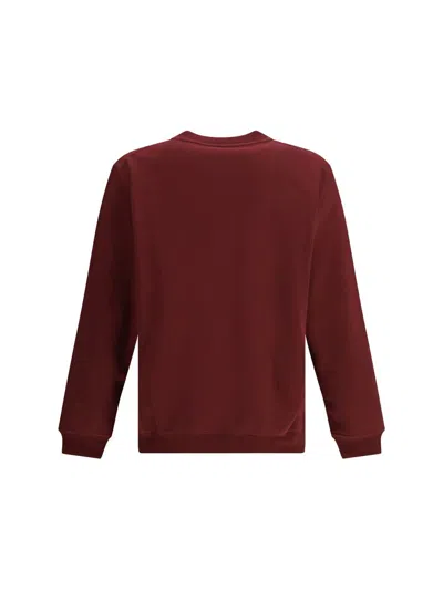 Brunello Cucinelli Maroon Techno Cotton Sweatshirt In Burgundy