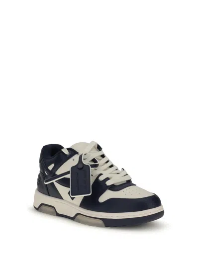 Off-white Blue And White Out Of Office Sneakers In Blue