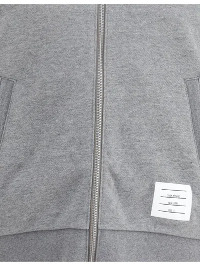 Thom Browne Zip Sweatshirt In Gray