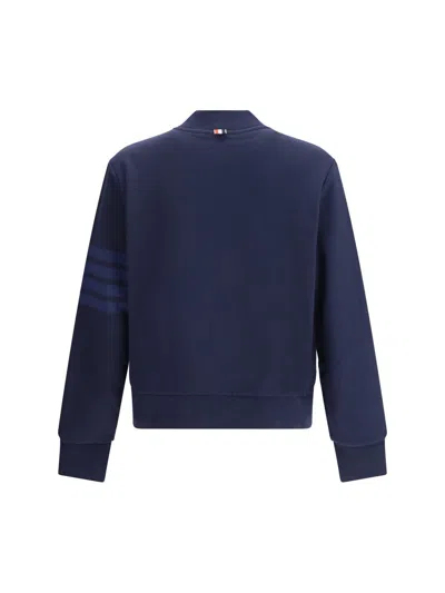 Thom Browne Four-stripe Bomber Jacket In Blue