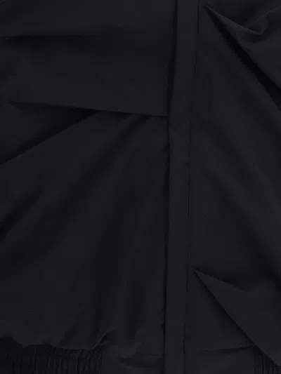 Alainpaul High-neck Gathered Jacket In Black