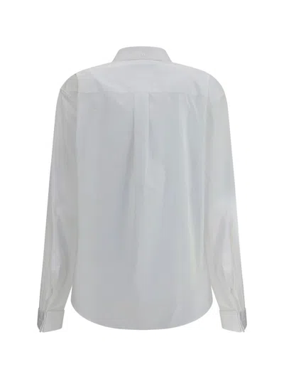 Alainpaul Button-up Cotton Shirt In White