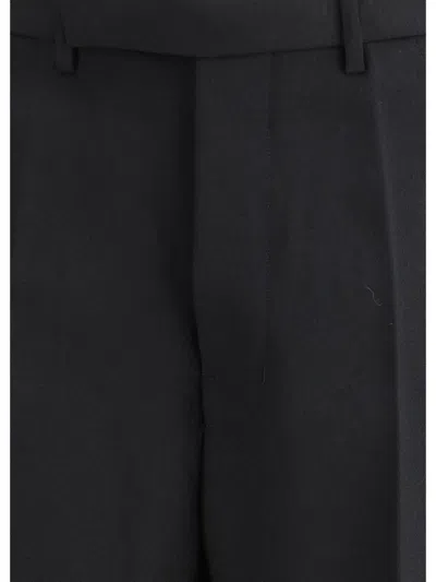 Rick Owens Tailored Geth Wide Leg Virgin Wool Pants In Black