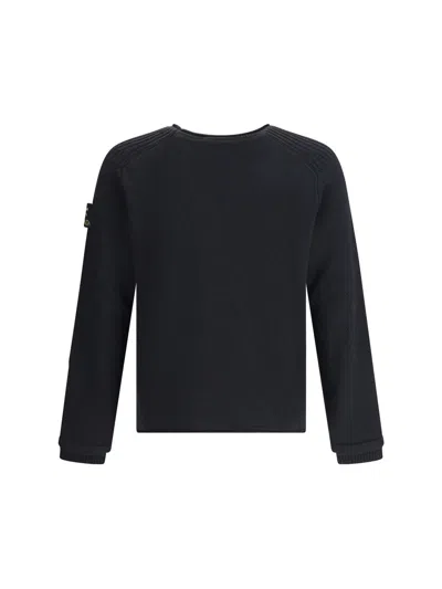 Premiata Crewneck Sweater With Long Sleeves And Ribbed Cuffs In Black