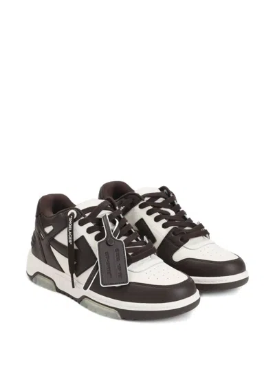 Off-white Out Of Office Leather Sneakers In Brown