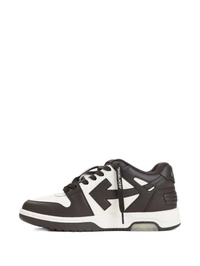 Off-white Out Of Office Leather Sneakers In Brown