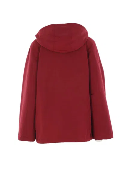 Gucci Women Red Polyester Faille Jacket In Red