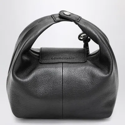 Longchamp Xs Le Pliage Xtra Leather Top Handle Bag In Black