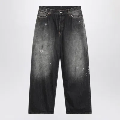 Acne Studios Black Distressed Effect Jeans Men In Black