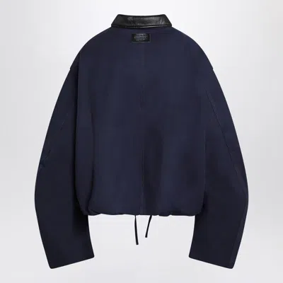 Acne Studios Blue Twill Jacket Men In Blue