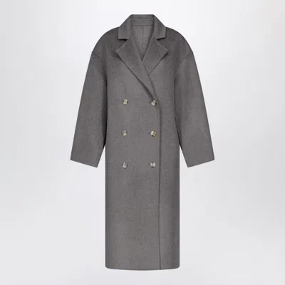 Loulou De Saison Borneo Lds Grey Melange Coat In Gray