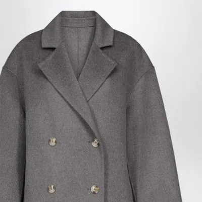 Loulou De Saison Borneo Lds Grey Melange Coat In Gray