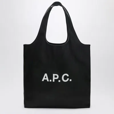 Apc A.p.c. Ninon Canvas Small Tote Bag In Black