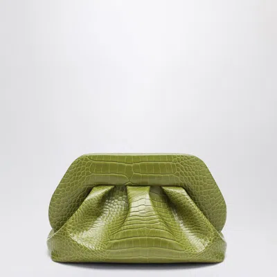 Themoirè Clutch Tia Kiwi Color Coconut Effect In Green