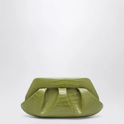 Themoirè Emera Clutch Kiwi Crocodile Effect In Green