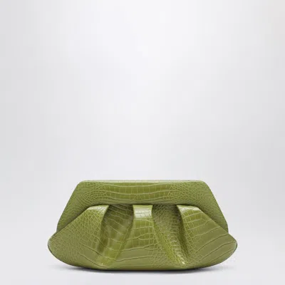 Themoirè Emera Clutch Kiwi Crocodile Effect In Green