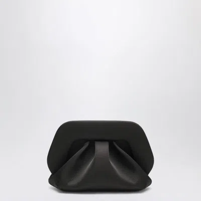Themoirè Pleated Gathered Clutch Top Handle In Black