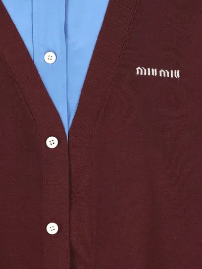 Miu Miu Long Sleeve Shirt In Multi