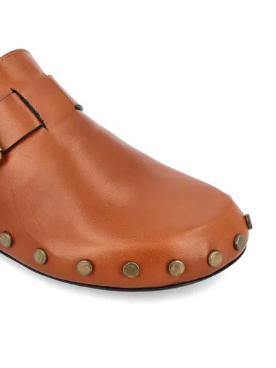 Isabel Marant Buckle-fastening Studded Clogs In Brown