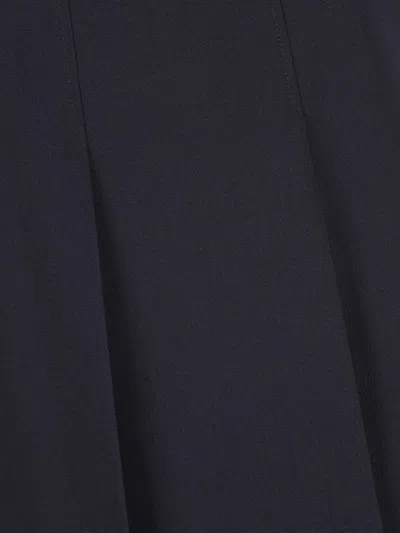 Prada Knee-length Skirt With Multiple Slits And Loops In Blue