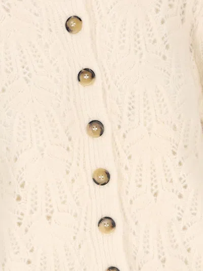 Isabel Marant Étoile Isabel Marant Etoile Lace-knit Cardigan With Button Details In Neutral