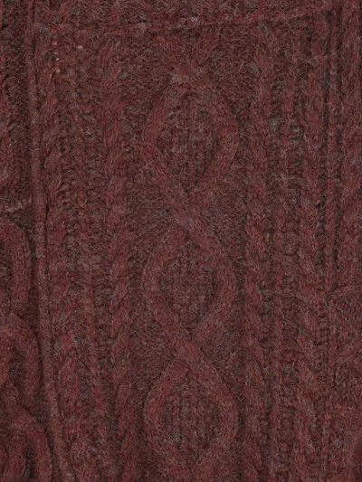 Isabel Marant Étoile Cable-knit Wool Sweater In Brown