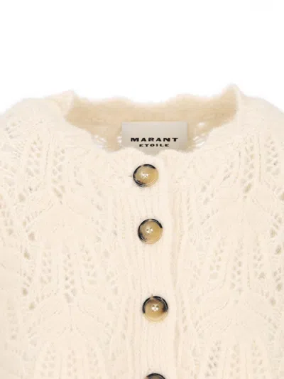 Isabel Marant Étoile Isabel Marant Etoile Lace-knit Cardigan With Button Details In Neutral