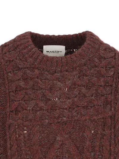 Isabel Marant Étoile Cable-knit Wool Sweater In Brown