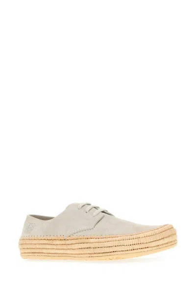 Loewe Scarpe Stringate Rio In Pelle Scamosciata Grigio Chiaro  Uomo In Gray