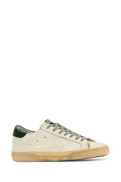 Golden Goose Super Star Leather Upper Toe And Tongue Suede Heel Sneakers Grey In Multi