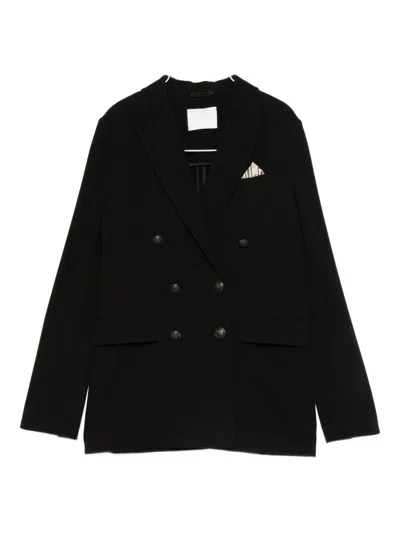 Circolo 1901 Double-breasted Blazer In Black