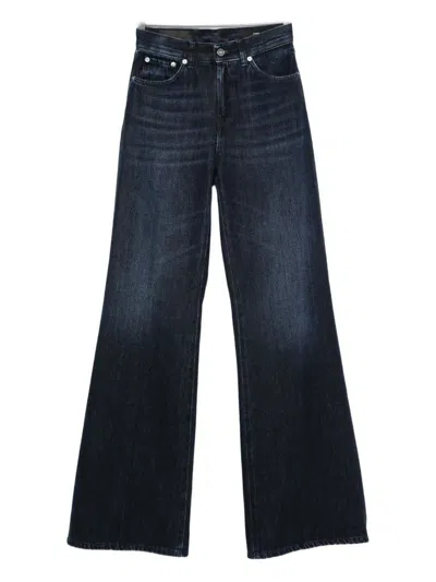 Dondup Wide-leg Indigo Wash Jeans In Blue