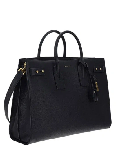 Saint Laurent Sac De Jour Thin Large Tote Bag In Black