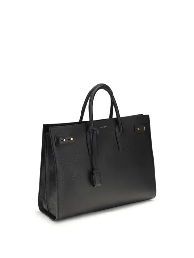 Saint Laurent Sac De Jour Thin Large Tote Bag In Black