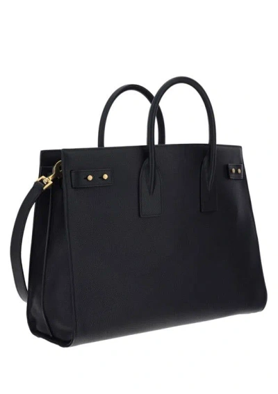 Saint Laurent Sac De Jour Thin Large Tote Bag In Black