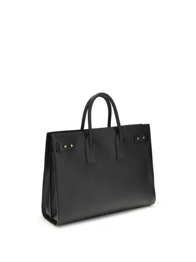 Saint Laurent Sac De Jour Thin Large Tote Bag In Black