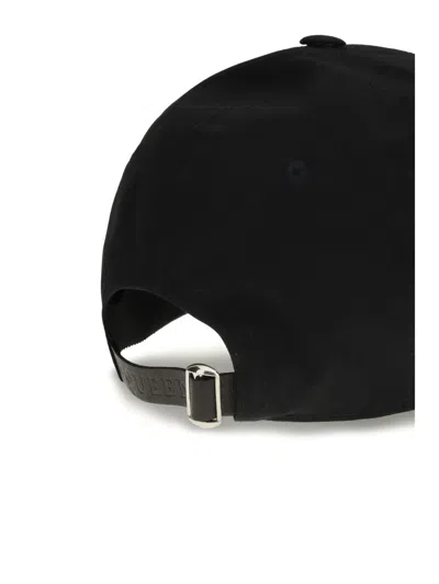 Alexander Mcqueen Men Hat Mcqueen Curved In Black