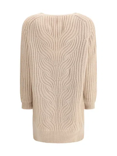 Bruno Manetti Wool Midi Cardigan In Gray